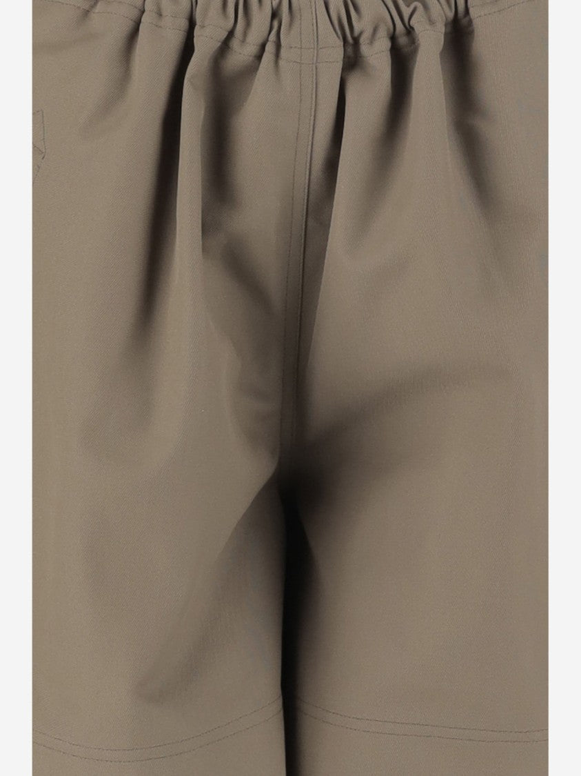 Niccolò Pasqualetti Flared Cotton Short Pants With Welt Pockets