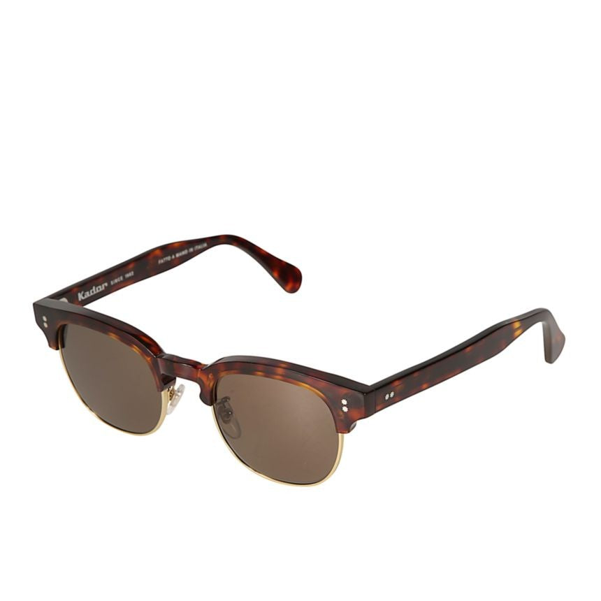 Kador Jolly Cm Tortoiseshell Clubmaster Sunglasses With Metal Accents