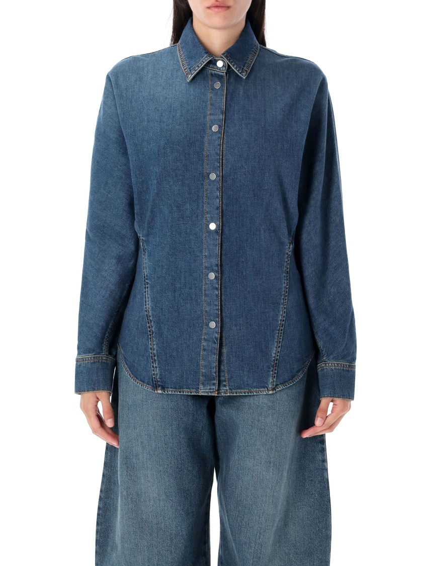 Alaïa Round Denim Shirt
