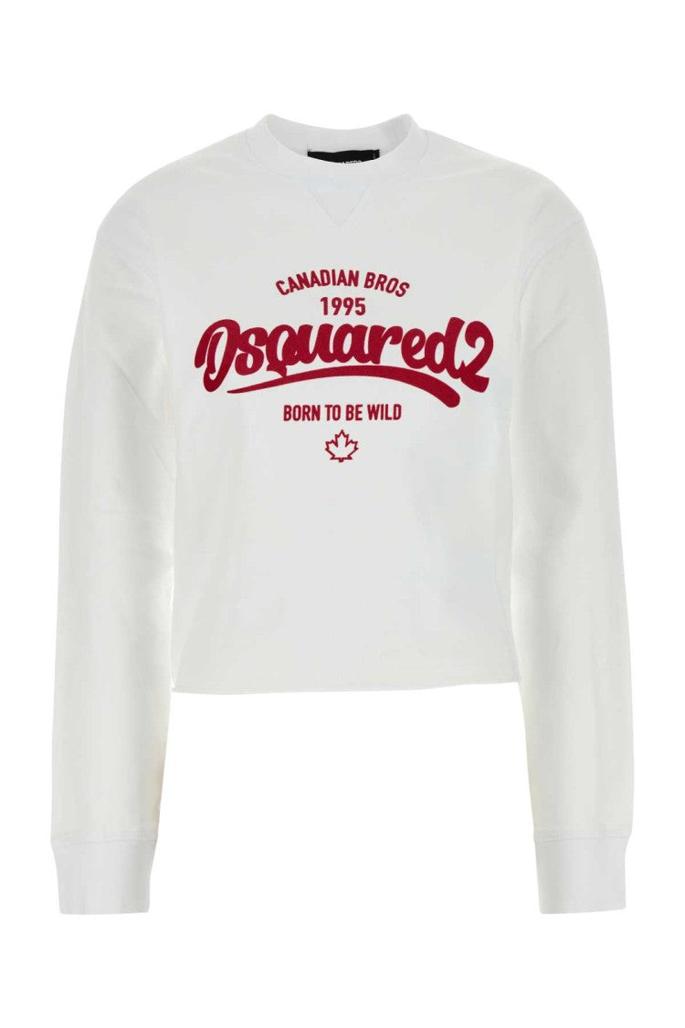 Dsquared2 White Cotton Sweatshirt