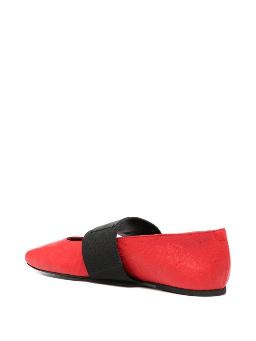 Givenchy Pointed Toe Flats With Red Upper