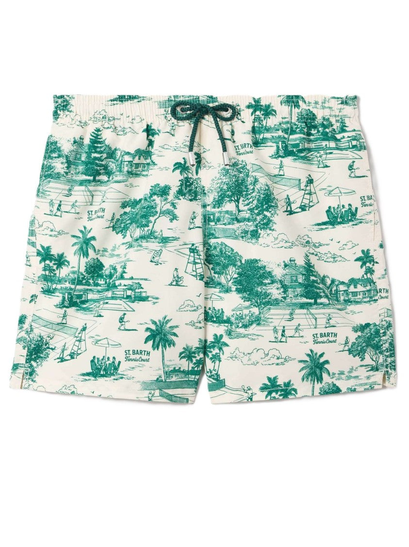 Mc2 Saint Barth White Gustavia Classic Swim Shorts