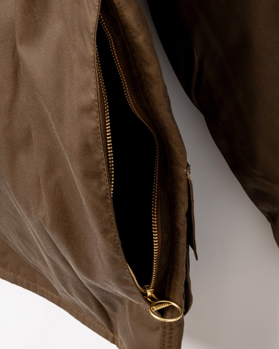 Barbour Beaufort Waxed Cotton Jacket With Iconic Design Elements