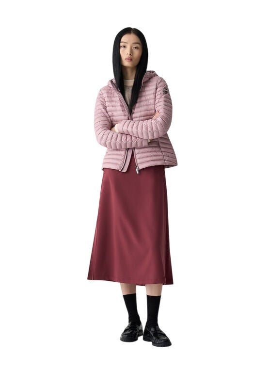 Colmar Originals Hooded Pink Down Jacket With Fitted Waist