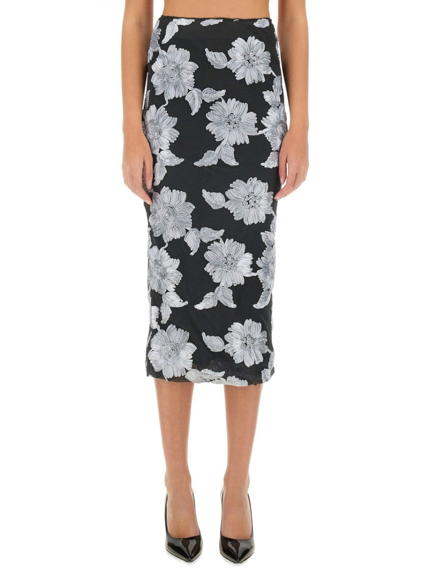 Rotate Floral Print Pencil Skirt