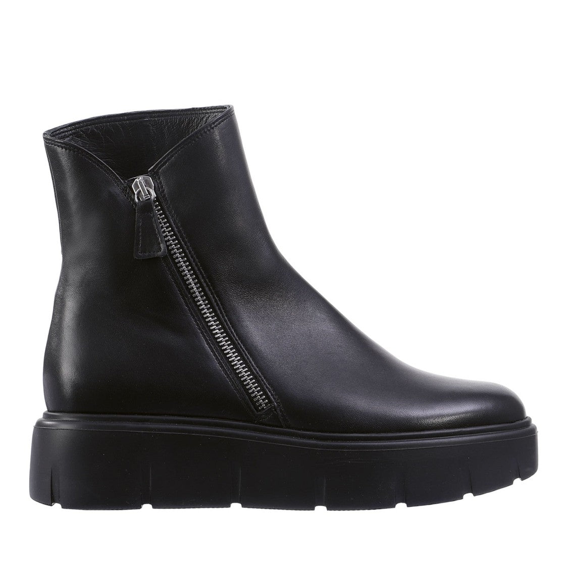 Högl Black High-Performance Chunky Sole Leather Ankle Boots