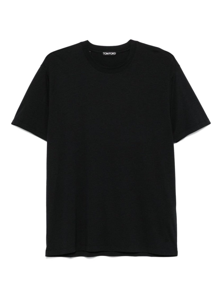 Tom Ford Black Lyocell-Cotton T-Shirt