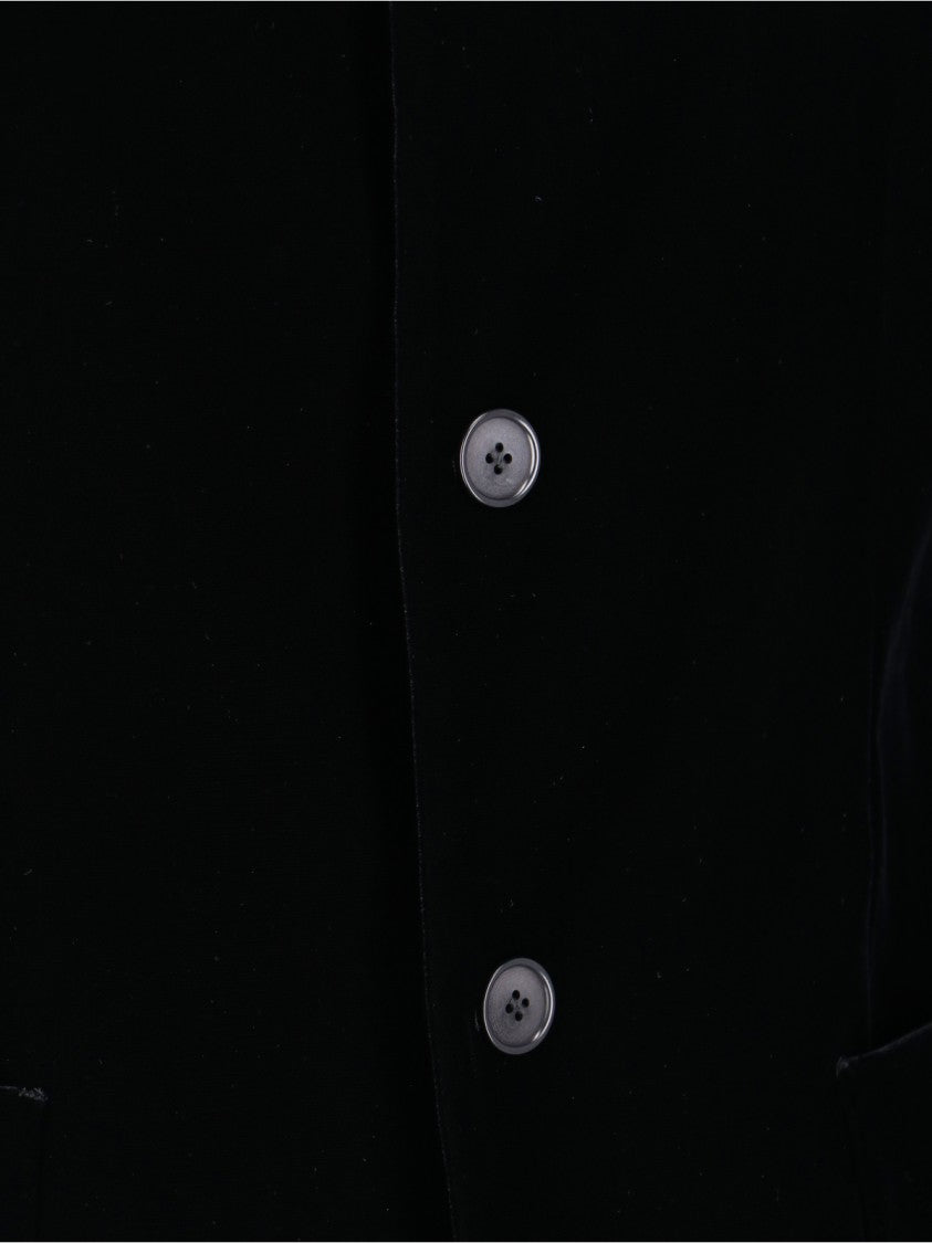 Giorgio Armani Single-Breasted Blazer – Black