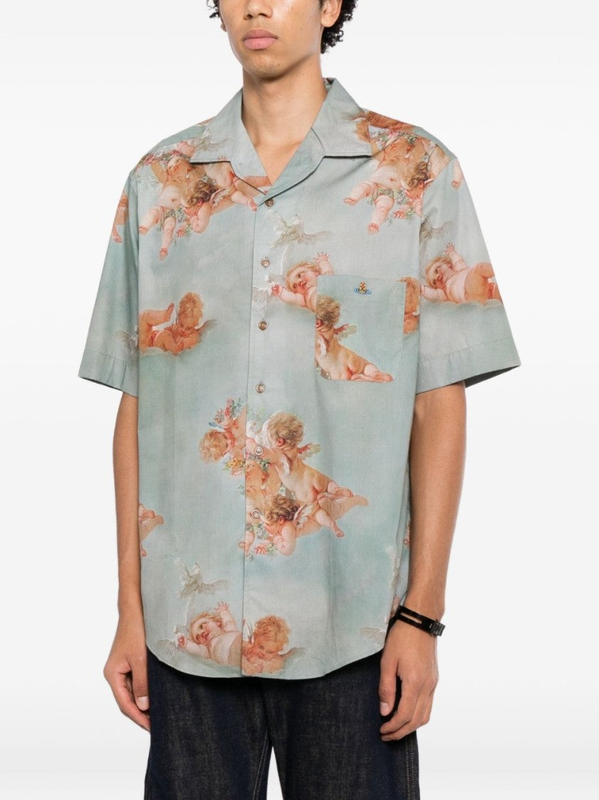Vivienne Westwood Vintage Cherub Print Short-Sleeve Shirt