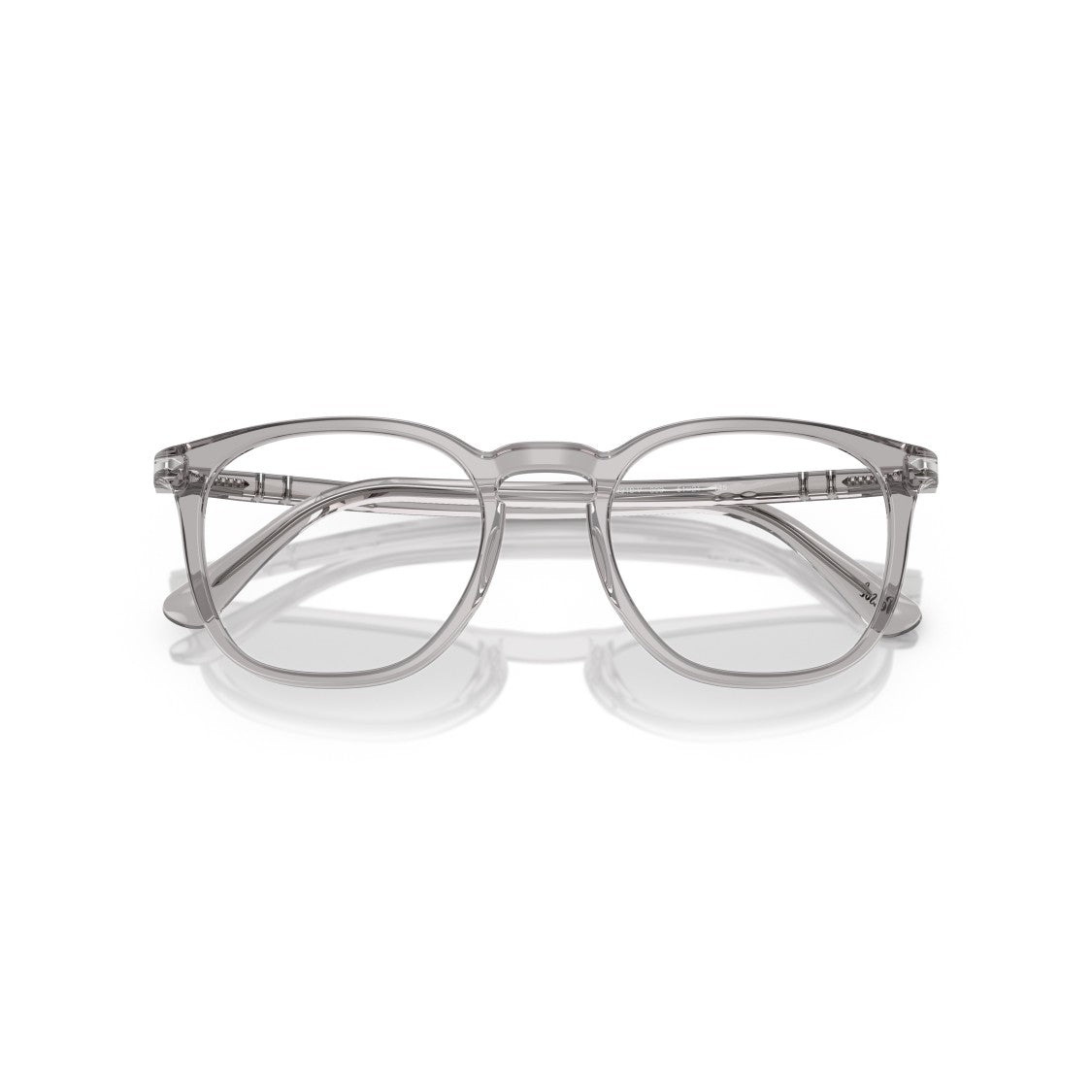 Persol 0Po3318v Translucent Grey Acetate Eyeglasses With Keyhole Bridge