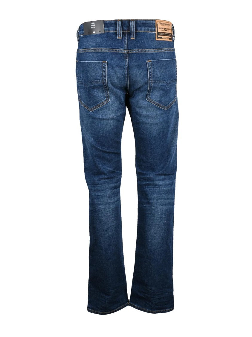 Diesel Blue Cotton-Blend Safado Straight-Leg Jeans