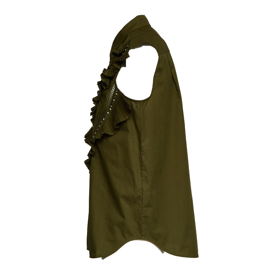 Essentiel Antwerp Jeandarlene Ruffled Eyelet Lace Shirt