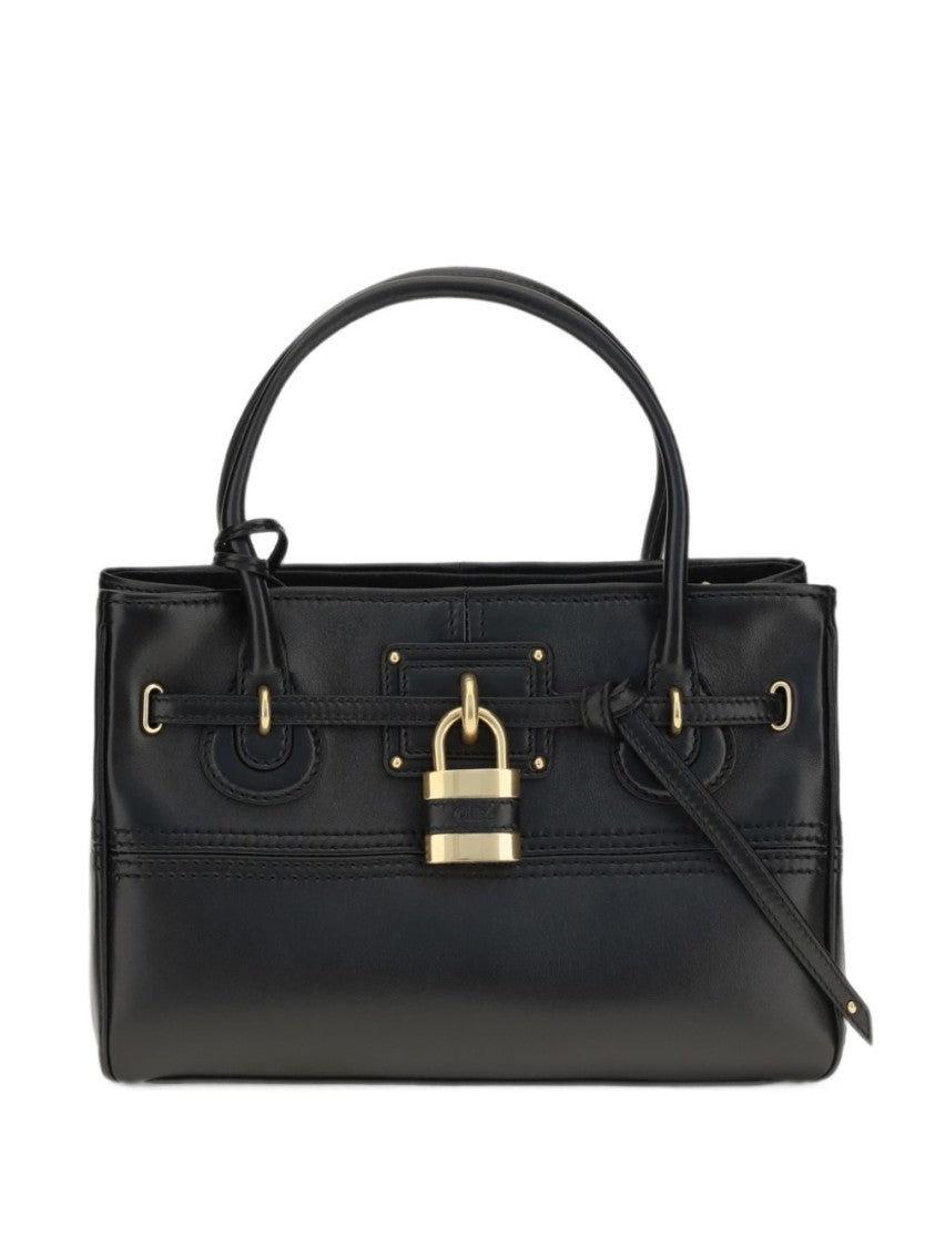 Chloé Black Padlock Lambskin Handbag