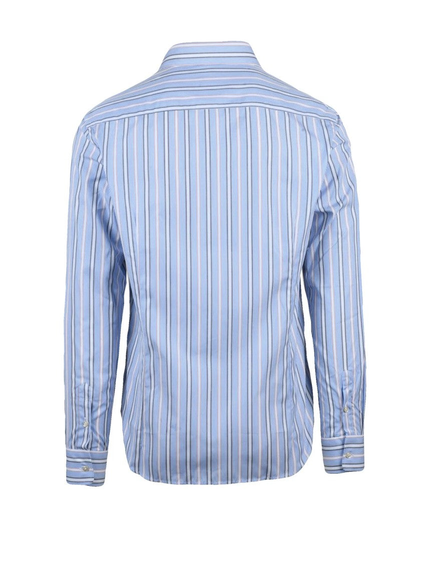 Deuxieme Sky Blue/Red Cotton Shirt
