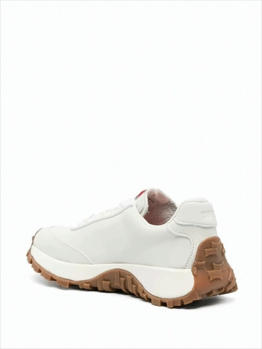 Camper White Nubuck And Textile Sneakers
