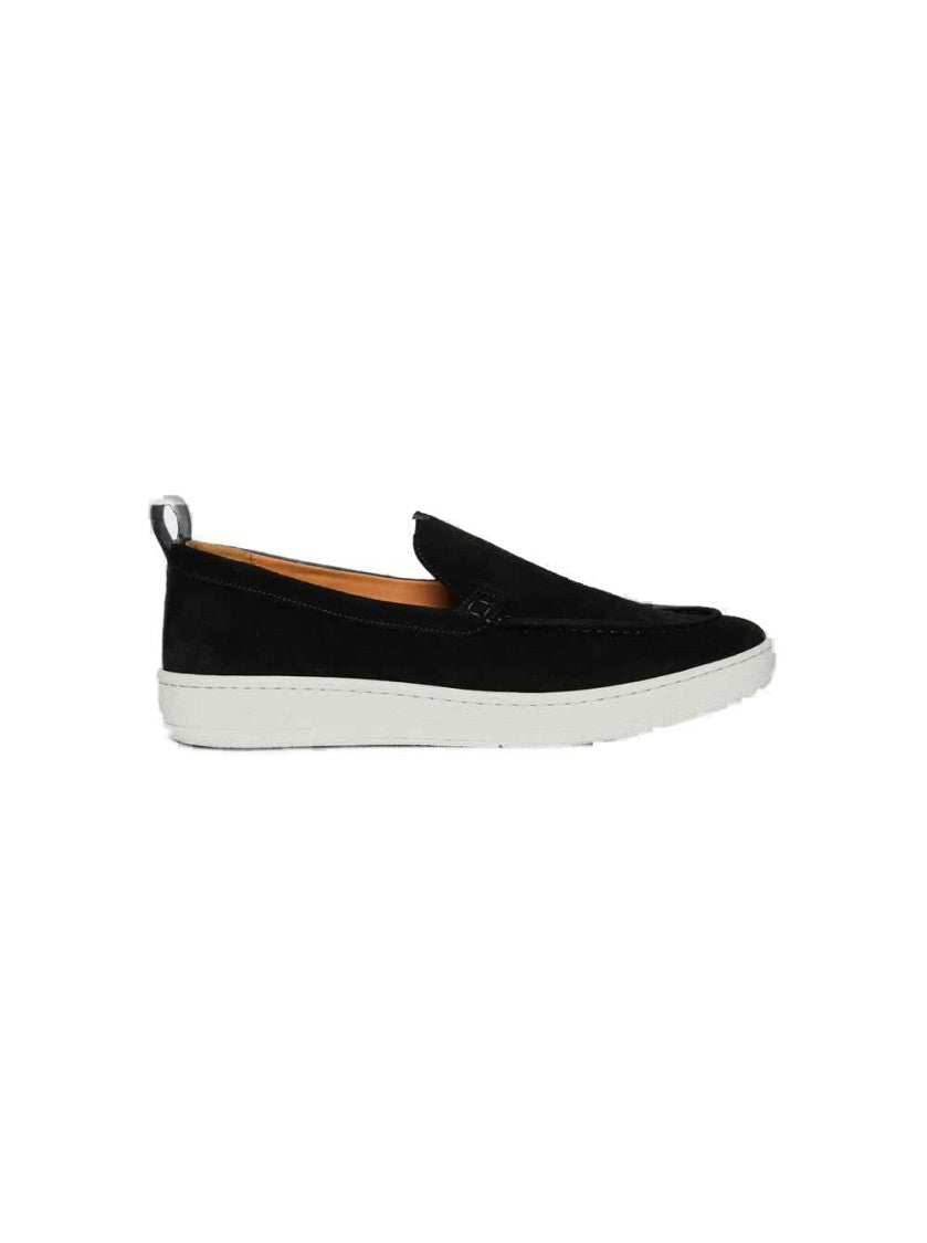 Lanvin Cruiser Suede Moccasins Black