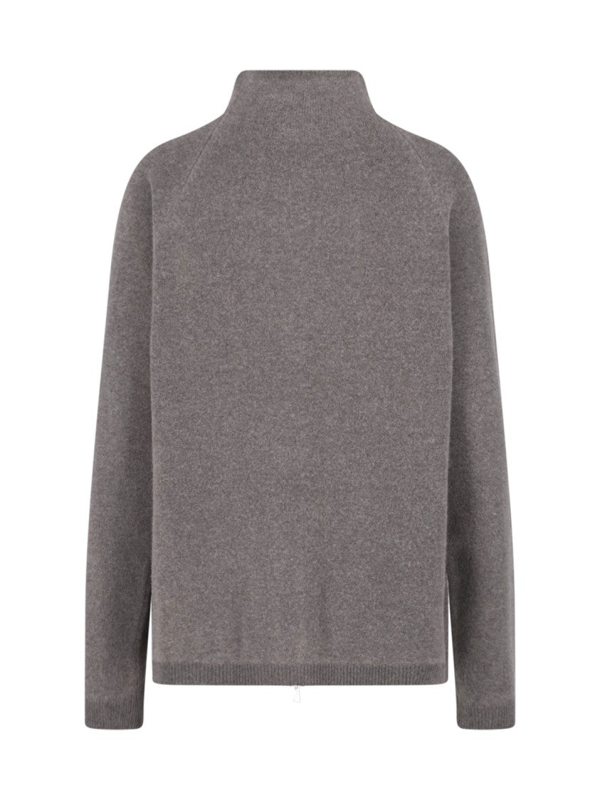 Our Legacy Brown Cherub Spray-Dyed Merino Wool Zip-Through Knit