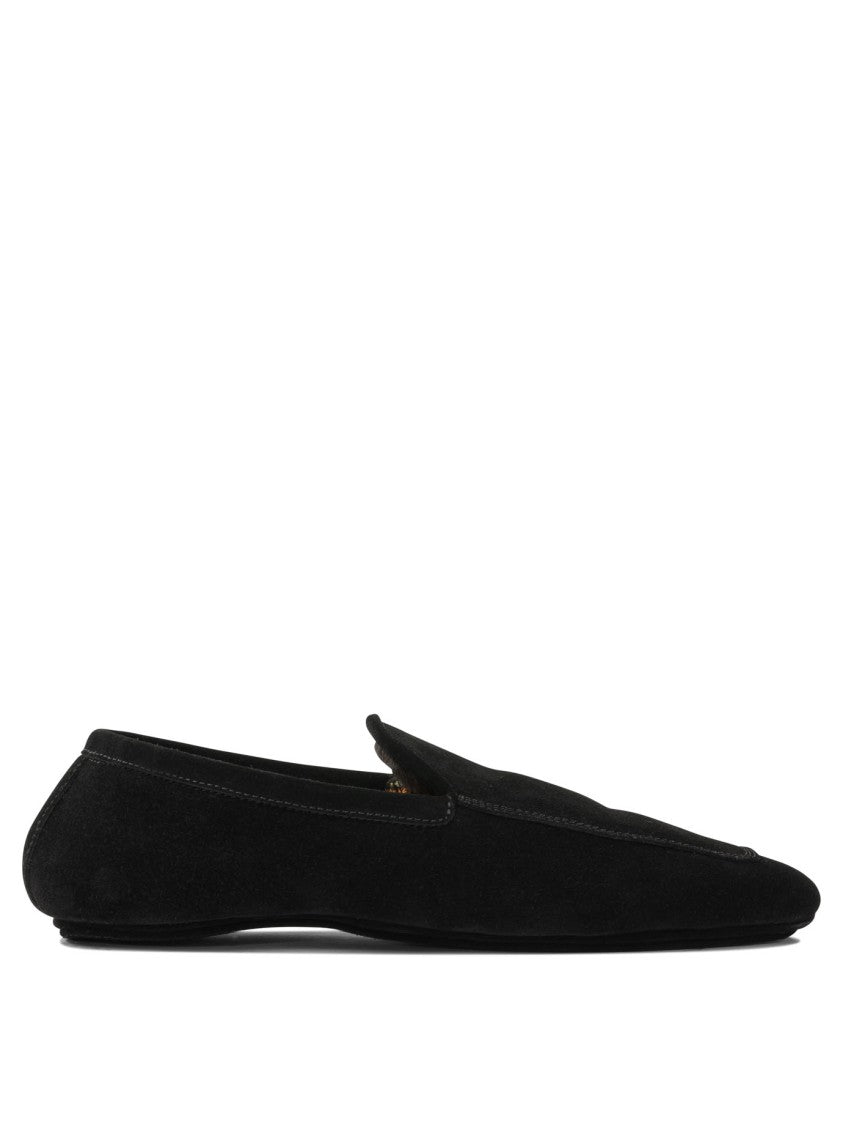 Henderson Baracco Classic Black Suede Loafers With Minimalist Design