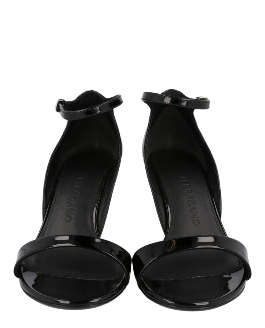 Ferragamo Vidette Patent Leather Wedge Sandals