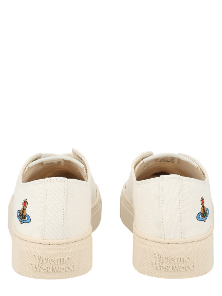 Vivienne Westwood Canvas Low-Top Logo Rubber Sneakers