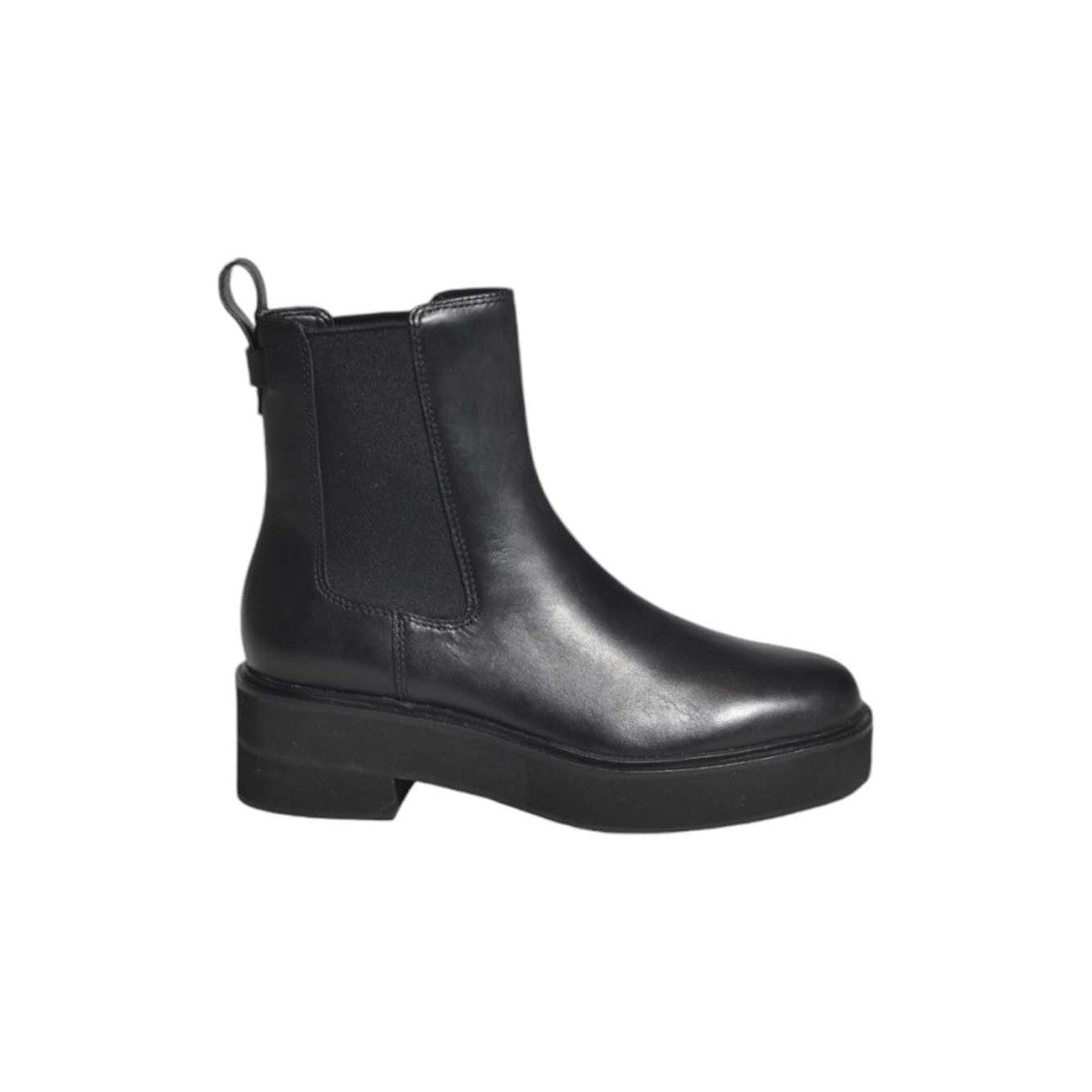 Lauren Ralph Lauren Adrianna Ankle Boots In Black Burnished Leather