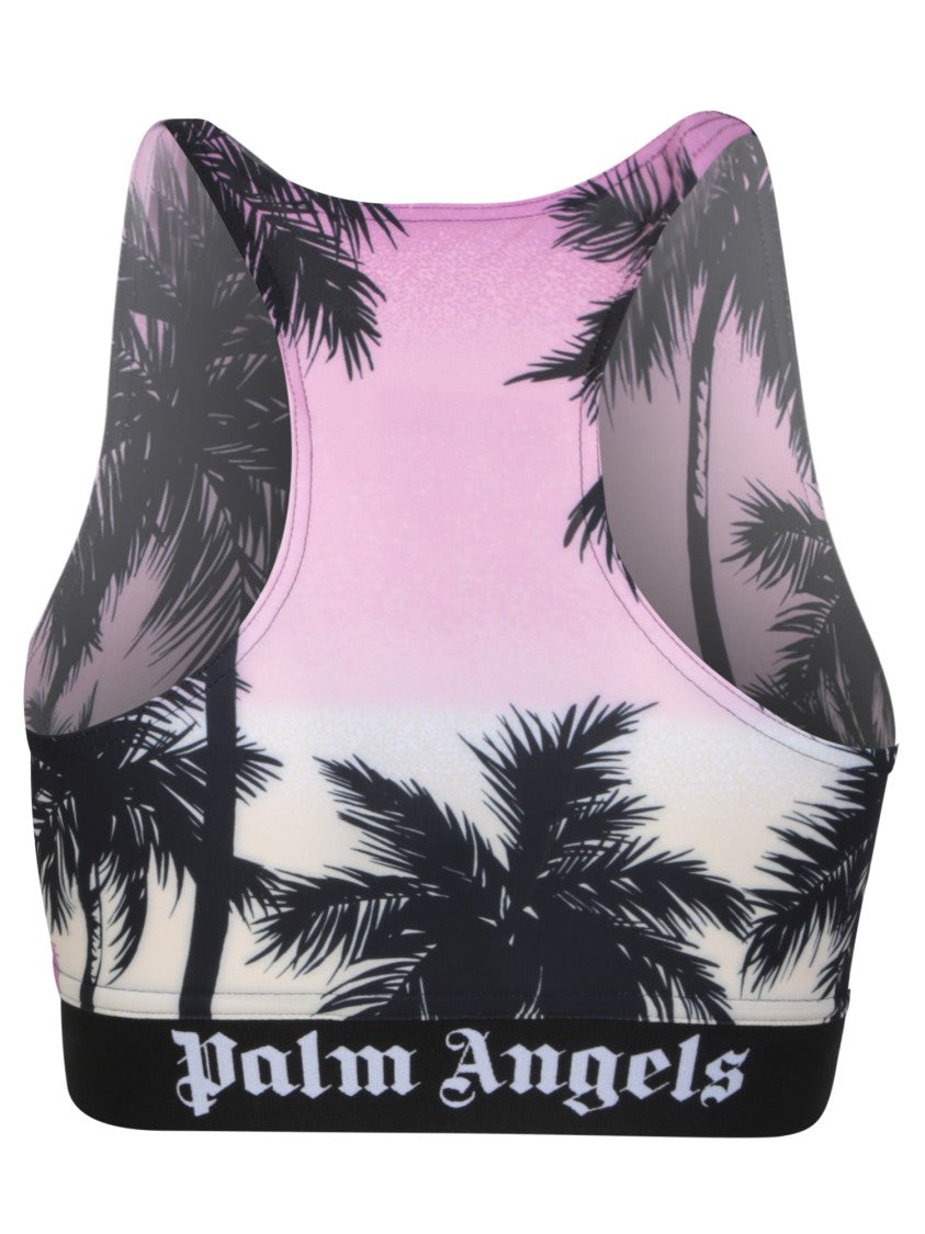 Palm Angels All-Over Sunset Print Sport Tops