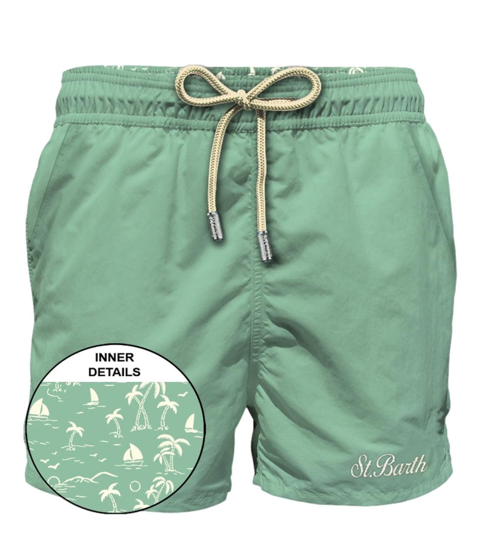Mc2 Saint Barth Green Patmos Swim Shorts