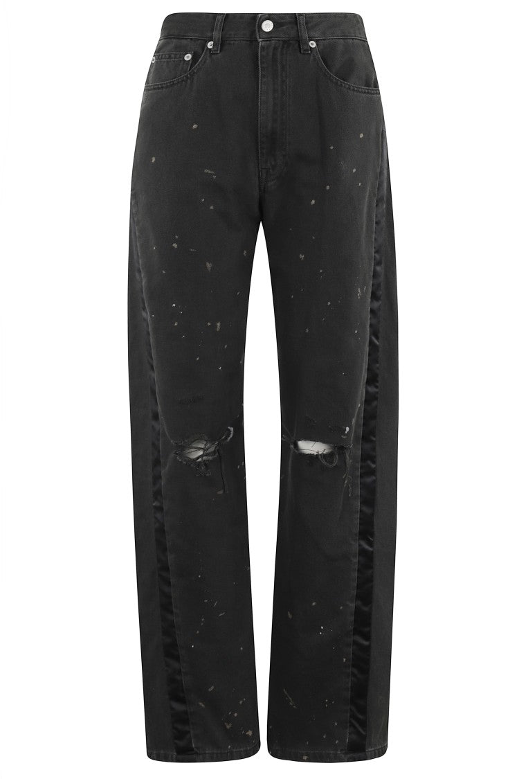 Mm6 By Maison Margiela High-Waisted Vintage Effect Jeans