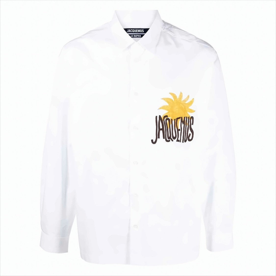 Jacquemus Long-Sleeve Cotton Shirt With Embroidered Sun Motif