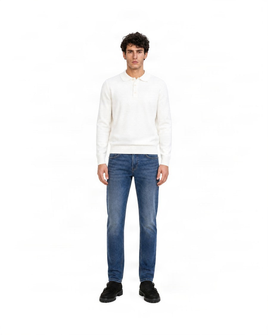Boss Knit Virgin Wool Polo Shirt