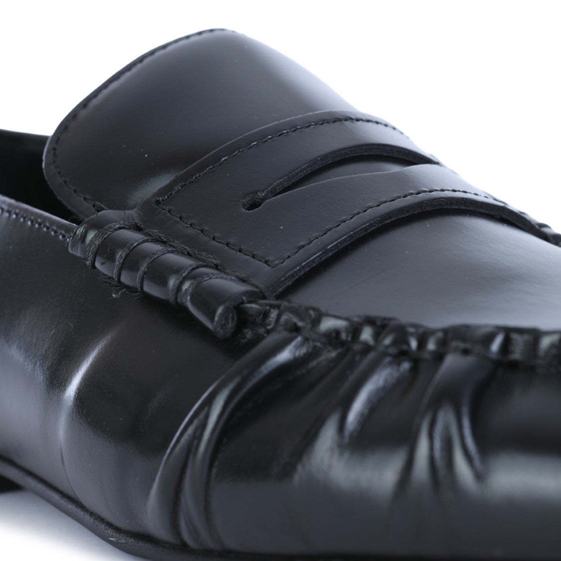 Alohas Black Patent Finish Penny Strap Loafers