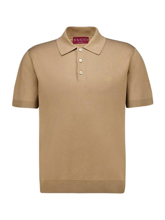 Gucci Short-Sleeved Polo Pullover With Ribbed Cuffs