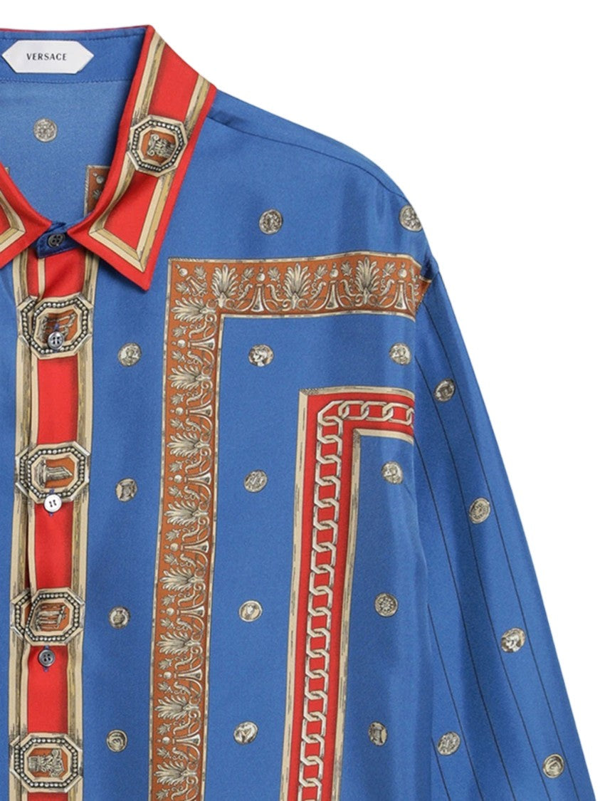 Versace Silk Shirt With Intricate The Ringmaster Print