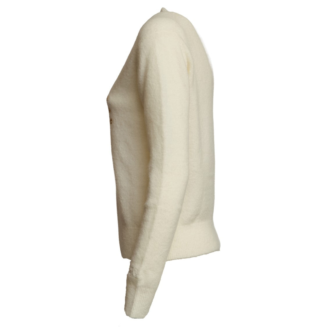 Mc2 Saint Barth Crewneck Alpaca Knitwear Sweater With Rhinestone Detail