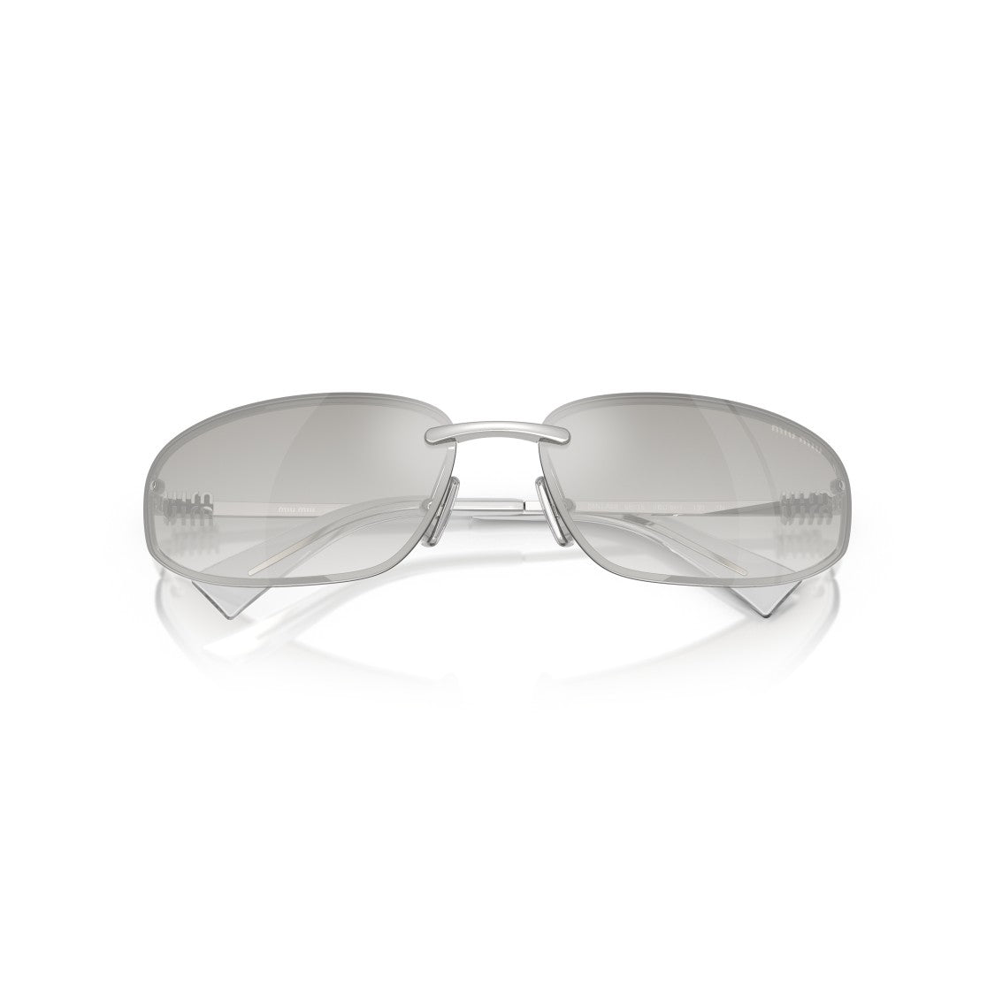 Miu Miu Minimalist Metal Frame Sunglasses With Gradient Lenses