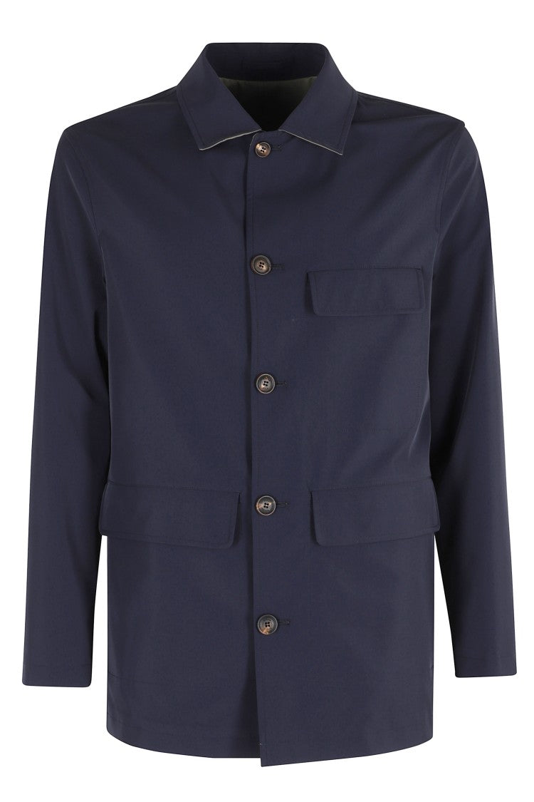 Kired Midnight Blue Reversible Buttoned Polyamide Jacket