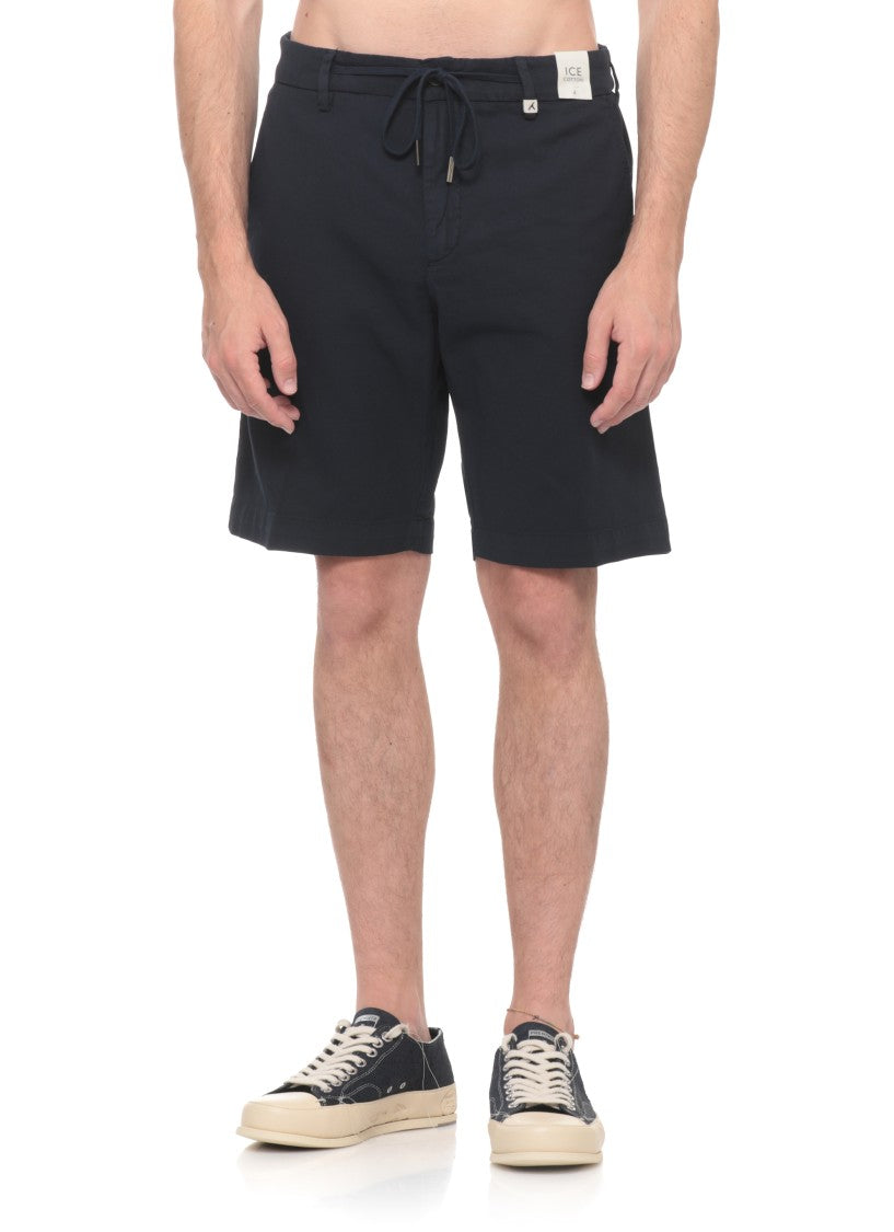 Myths Blue Apollo Drawstring Cotton Shorts