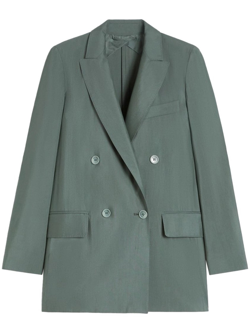 Max Mara Double-Breasted Structured Jacket With Wide Lapels
