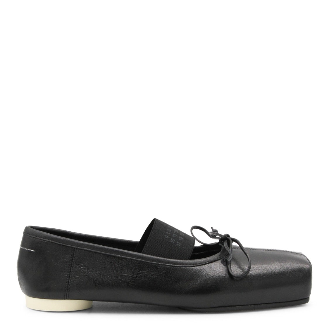 Mm6 By Maison Margiela Black Leather Flats