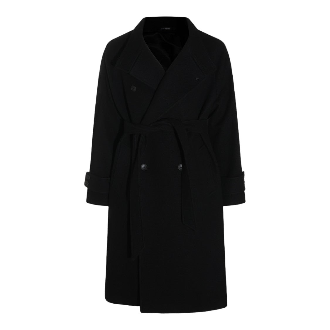 Tagliatore Double-Breasted Belted Wide Lapel Coat
