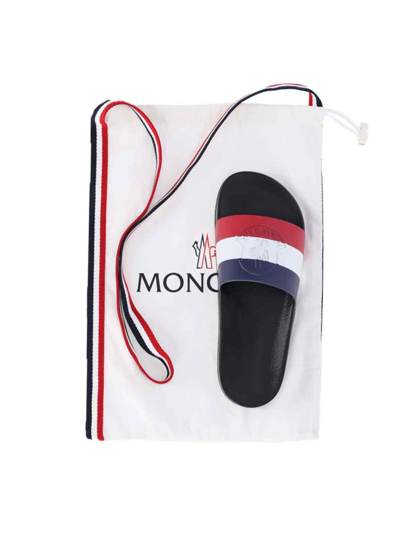 Moncler Logo Slide Sandals – Black