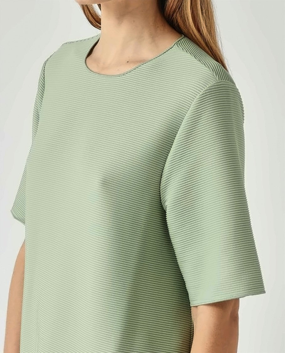 Max Mara Mmlzucca Wide Flared Raised Microlines Dress