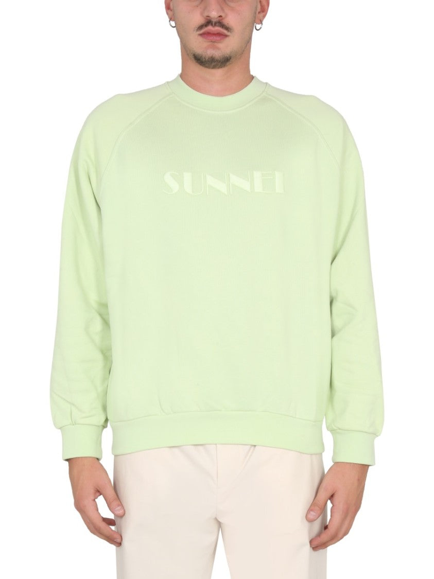 Sunnei Pastel Green Crewneck Sweatshirt