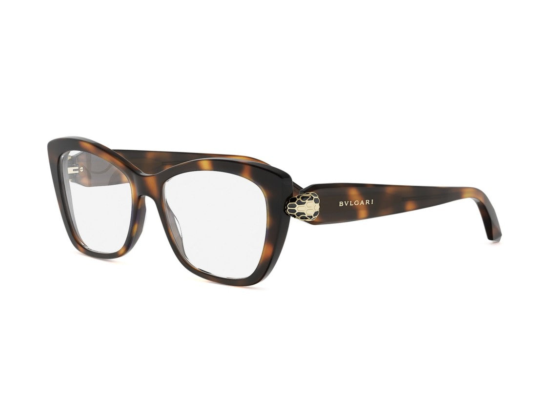 Bulgari Bv50074i Oversized Square Tortoiseshell Eyeglasses