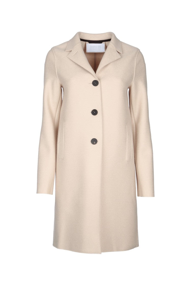 Harris Wharf London Women Button Up Boxy Coat Pressed Wool