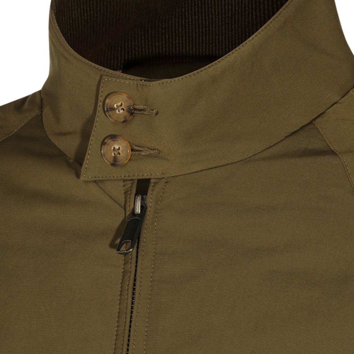 Baracuta High Stand Collar Brown Casual Jacket With Flap Pockets