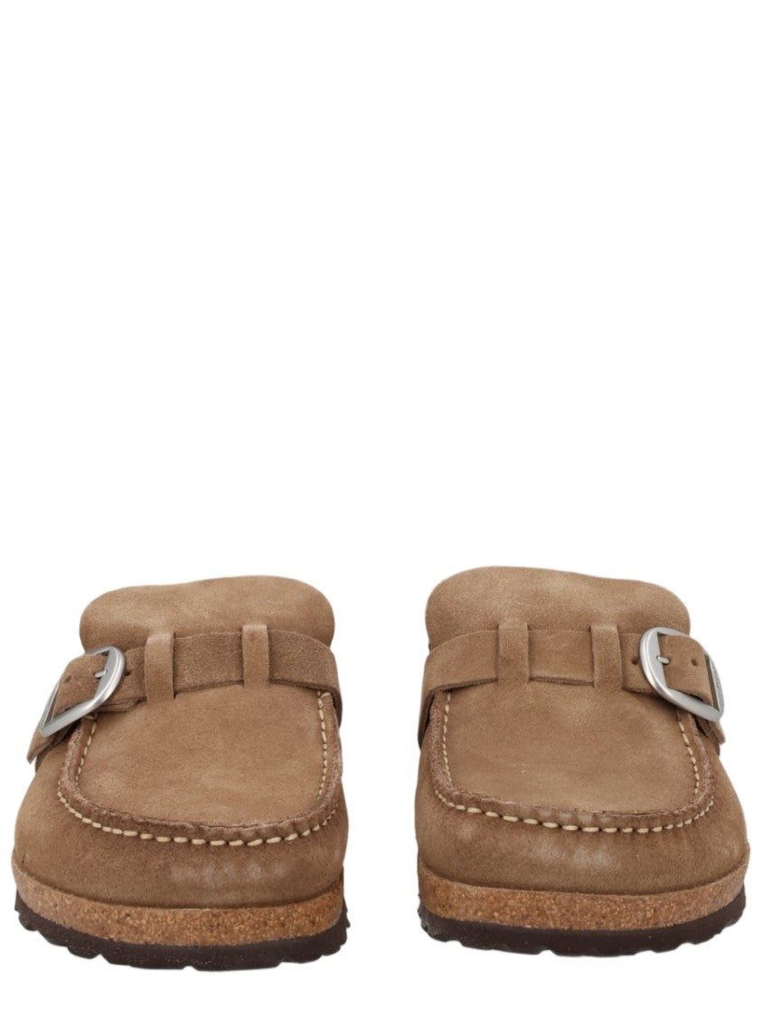 Birkenstock Slip-On Beige Suede Adjustable Buckle Sandals