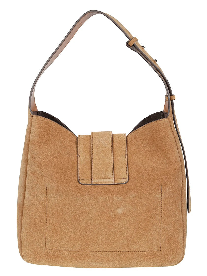 Hogan Tan H01x Hobo Structured Suede Shoulder Bag