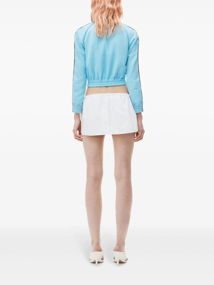 Alexander Wang Logo-Tape Cropped Track Jacket