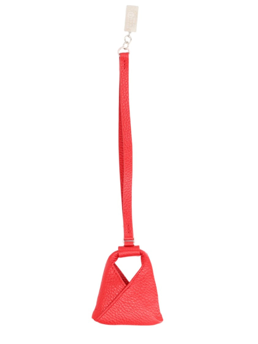 Mm6 By Maison Margiela Japanese Triangular Bovine Leather Bag Charm
